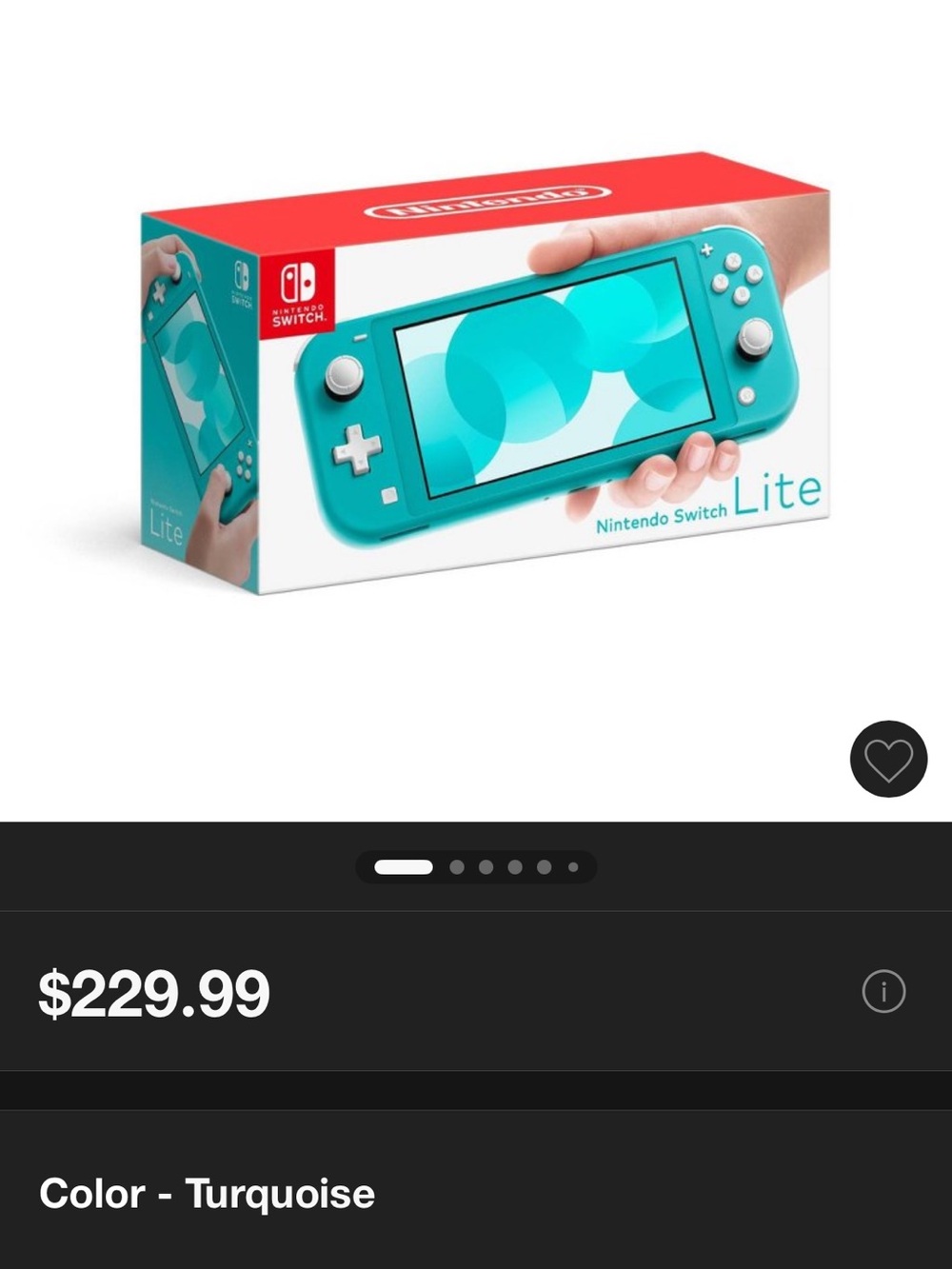 Nintendo Switch Lite - Turquoise Handheld Console